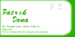 patrik dona business card